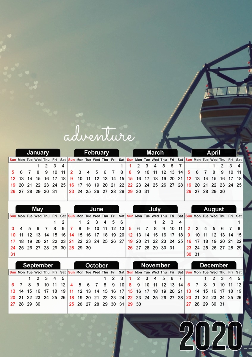  Adventure is Waiting para A3 Photo Calendar 30x43cm