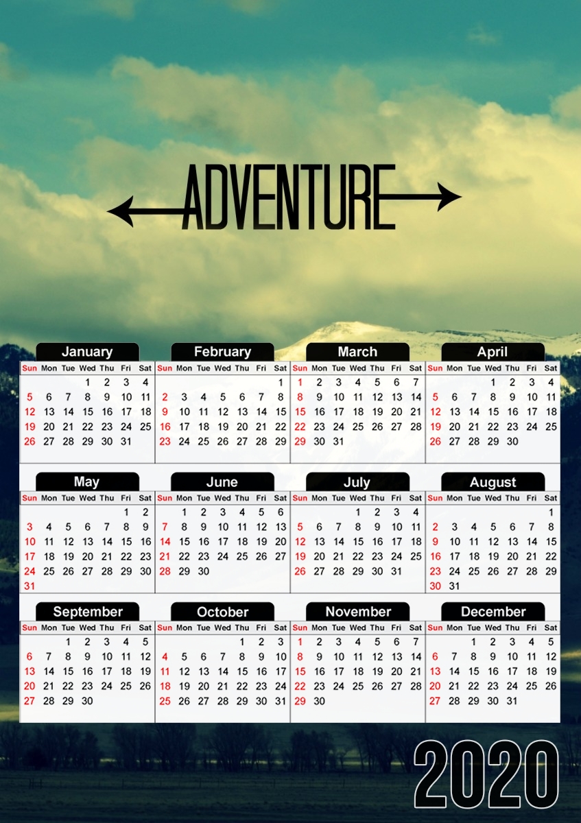  Adventure para A3 Photo Calendar 30x43cm