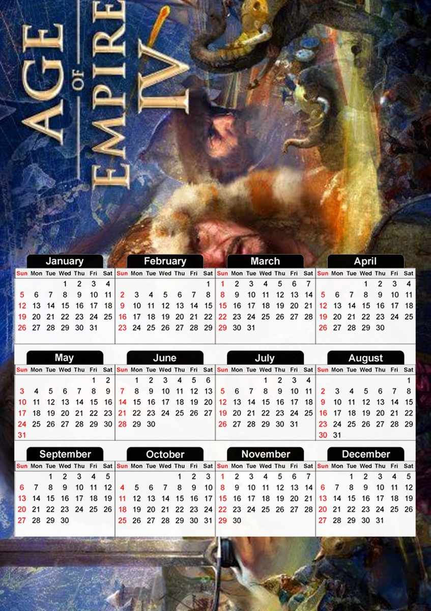  Age of empire para A3 Photo Calendar 30x43cm