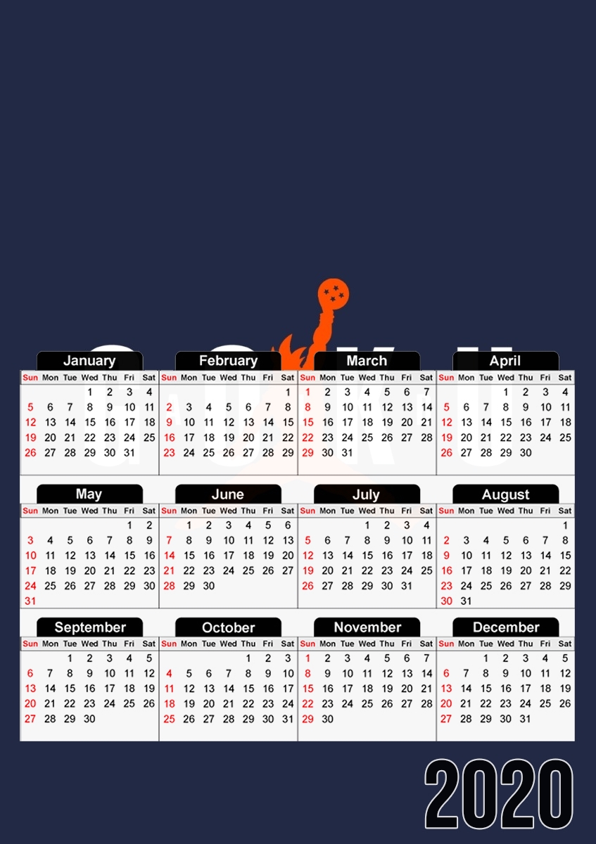  Air Goku Parodie Air jordan para A3 Photo Calendar 30x43cm