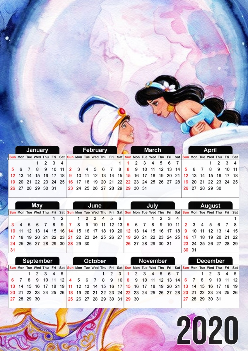  Aladdin Whole New World para A3 Photo Calendar 30x43cm