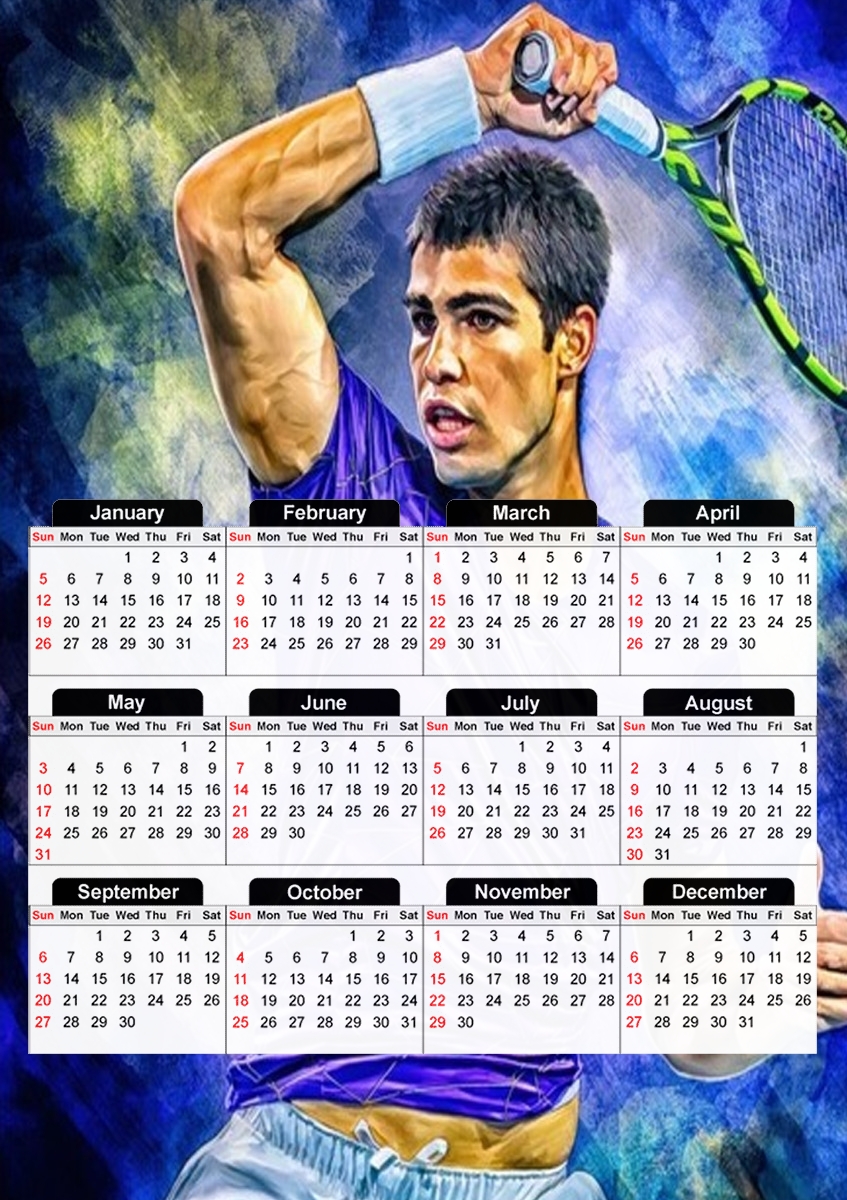  Alcaraz Diamond Spain para A3 Photo Calendar 30x43cm