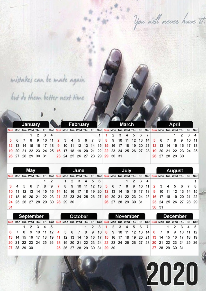  Alchemist Brotherhood mistake and hope para A3 Photo Calendar 30x43cm