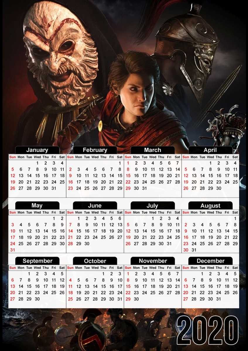  Alexios x Kassandra para A3 Photo Calendar 30x43cm