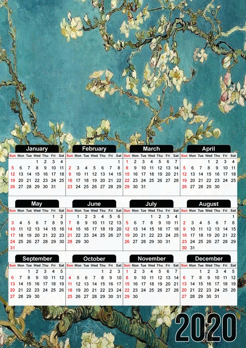  Almond Branches in Bloom para A3 Photo Calendar 30x43cm