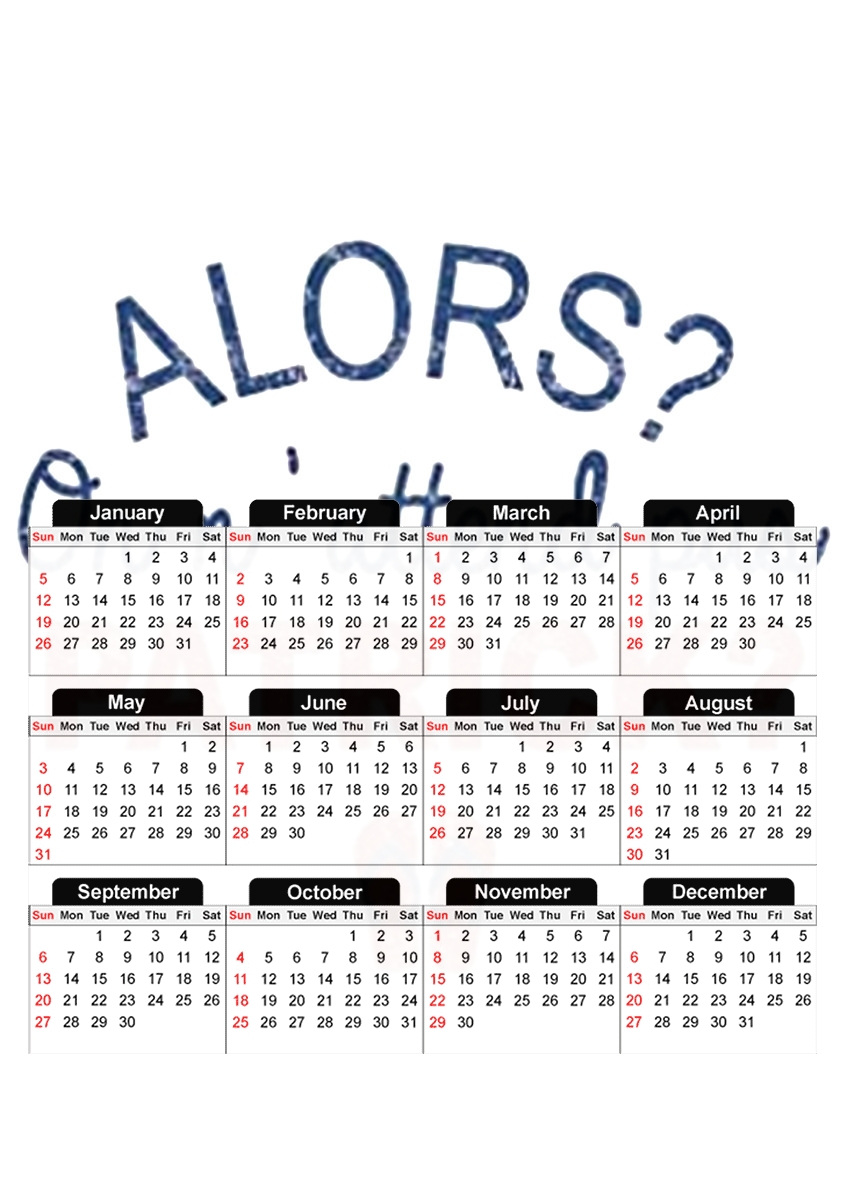  Alors on attend pas Patrick para A3 Photo Calendar 30x43cm