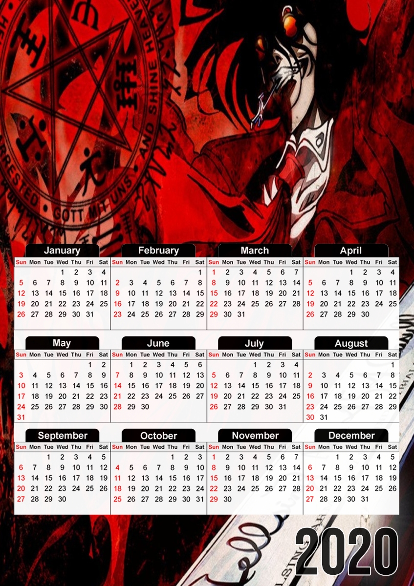  alucard dracula para A3 Photo Calendar 30x43cm