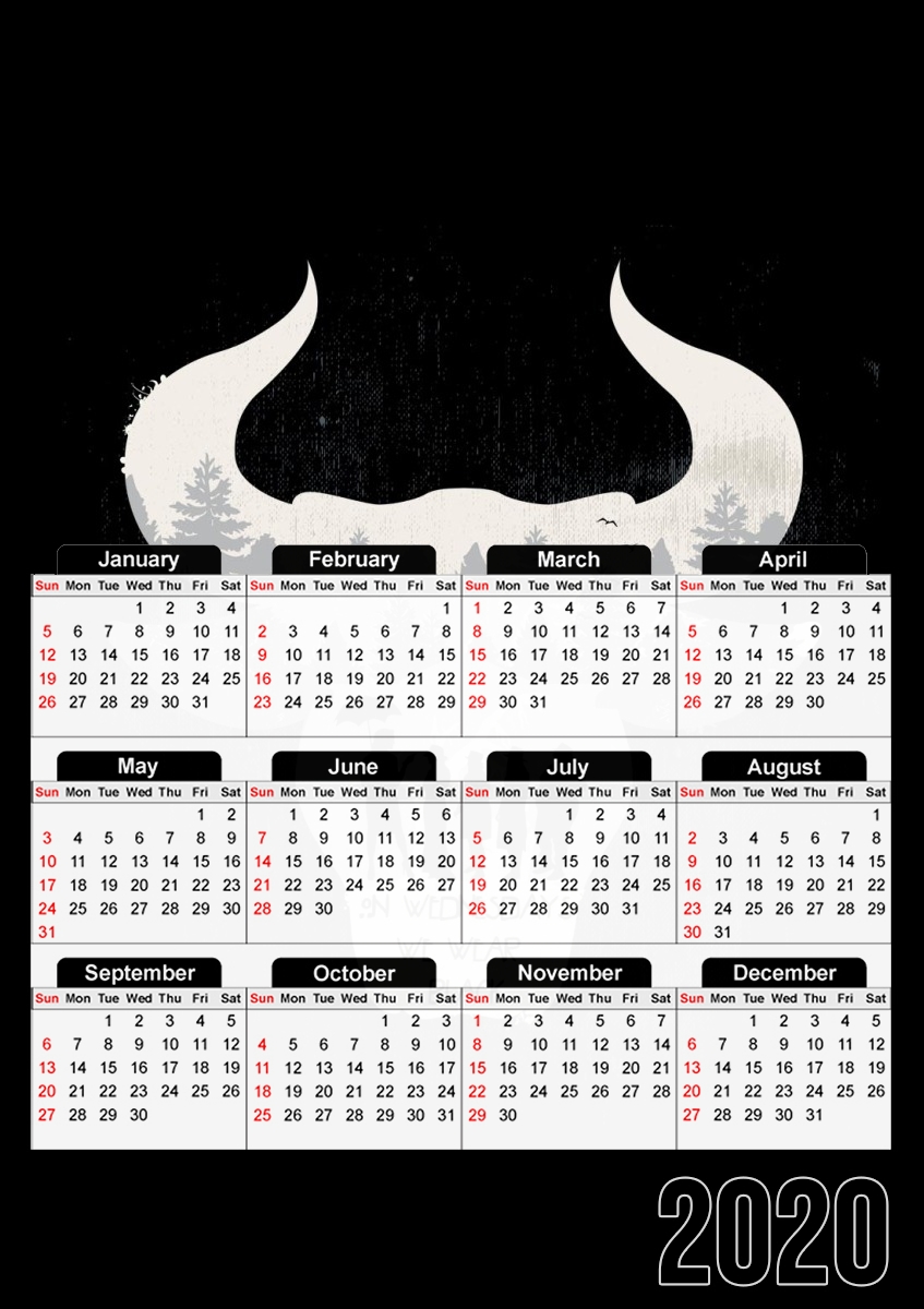  American coven para A3 Photo Calendar 30x43cm