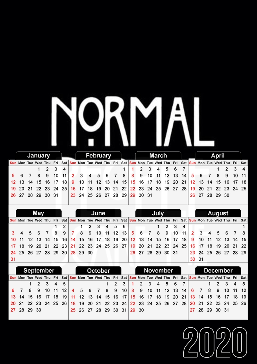  American Horror Story Normal people scares me para A3 Photo Calendar 30x43cm