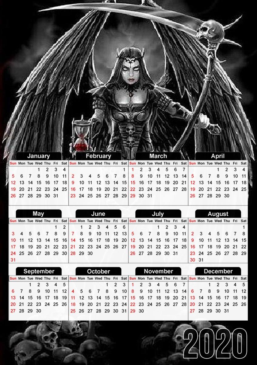  Angel of Death para A3 Photo Calendar 30x43cm