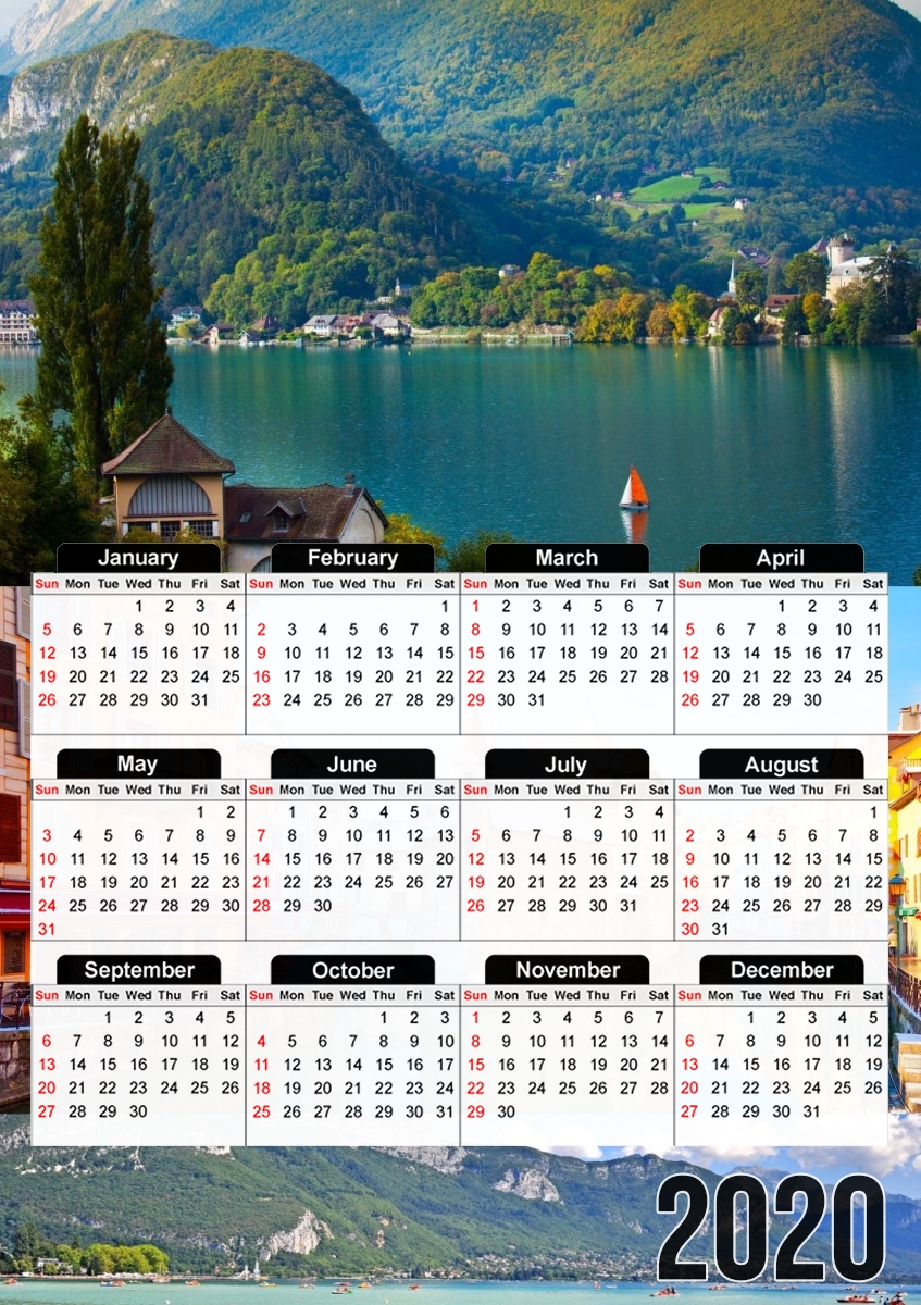  Annecy para A3 Photo Calendar 30x43cm