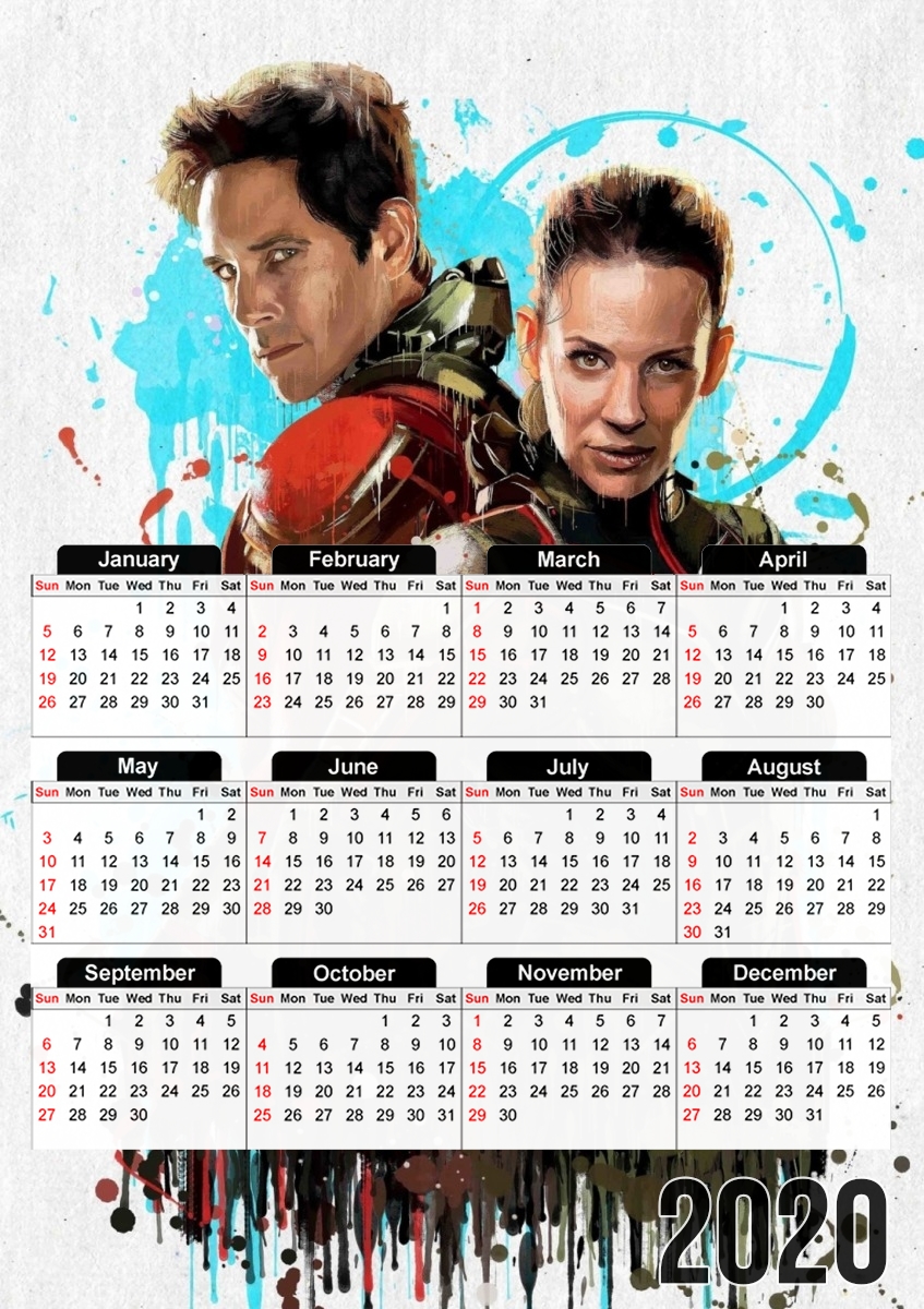  Antman and the wasp Art Painting para A3 Photo Calendar 30x43cm