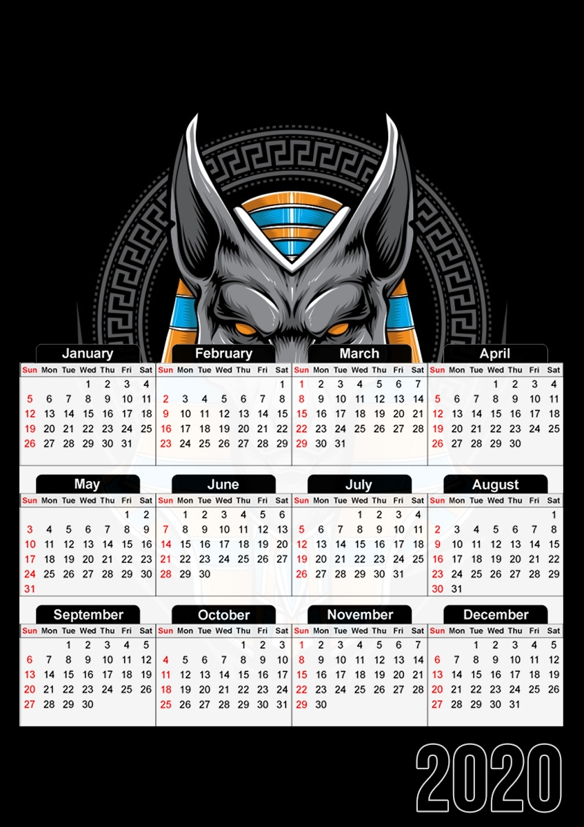  Anubis Egyptian para A3 Photo Calendar 30x43cm