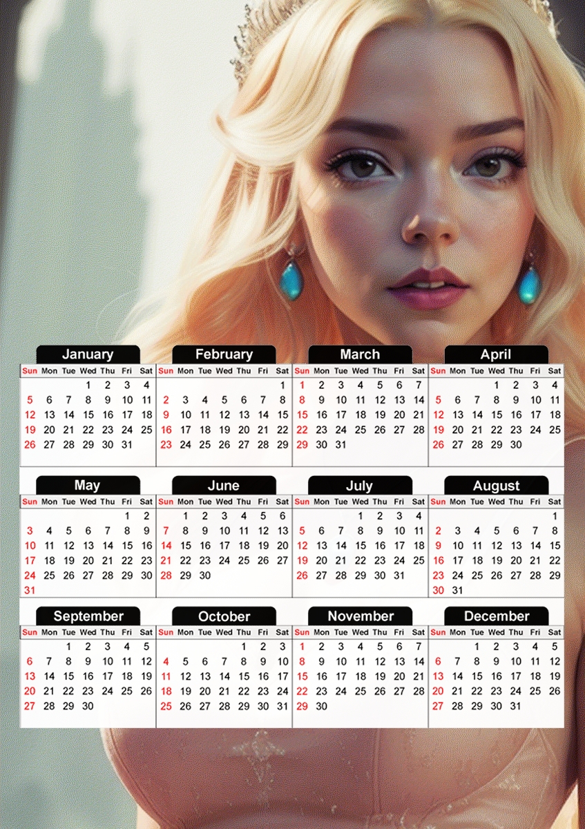  Anya Joy para A3 Photo Calendar 30x43cm