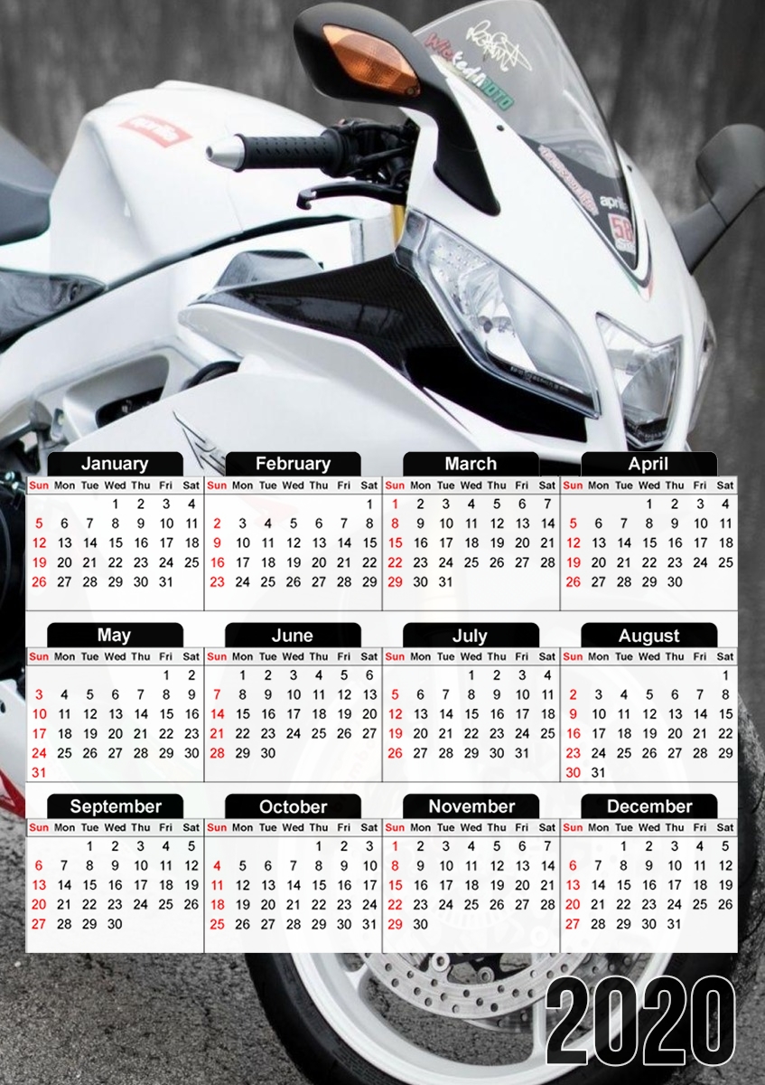  aprilia moto wallpaper art para A3 Photo Calendar 30x43cm