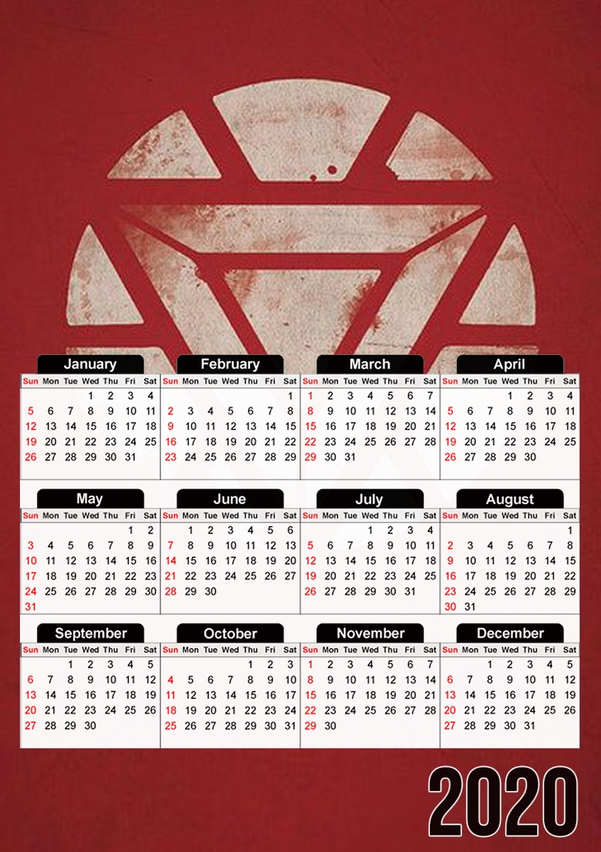  Arc reactor para A3 Photo Calendar 30x43cm