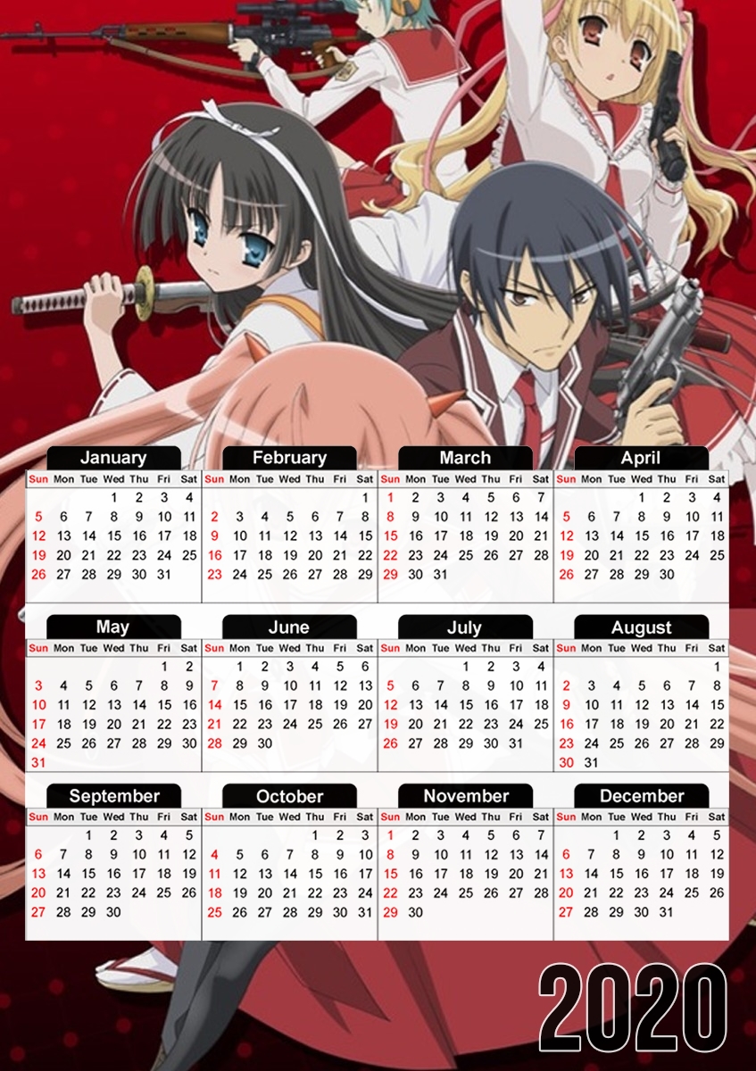  Aria the Scarlet Ammo para A3 Photo Calendar 30x43cm