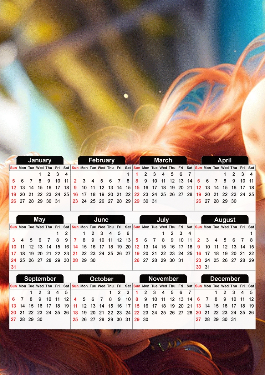  Ariel Ginger para A3 Photo Calendar 30x43cm