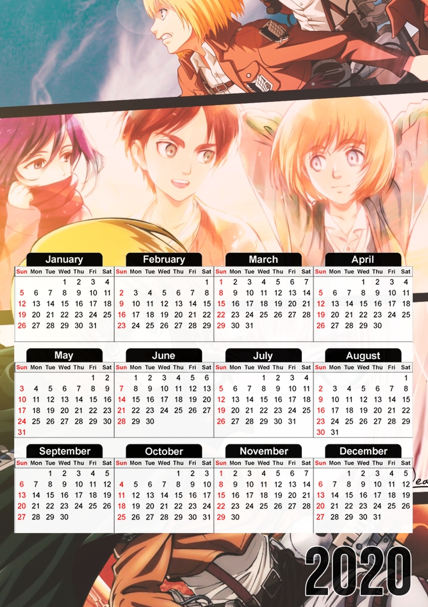  armin arlert para A3 Photo Calendar 30x43cm