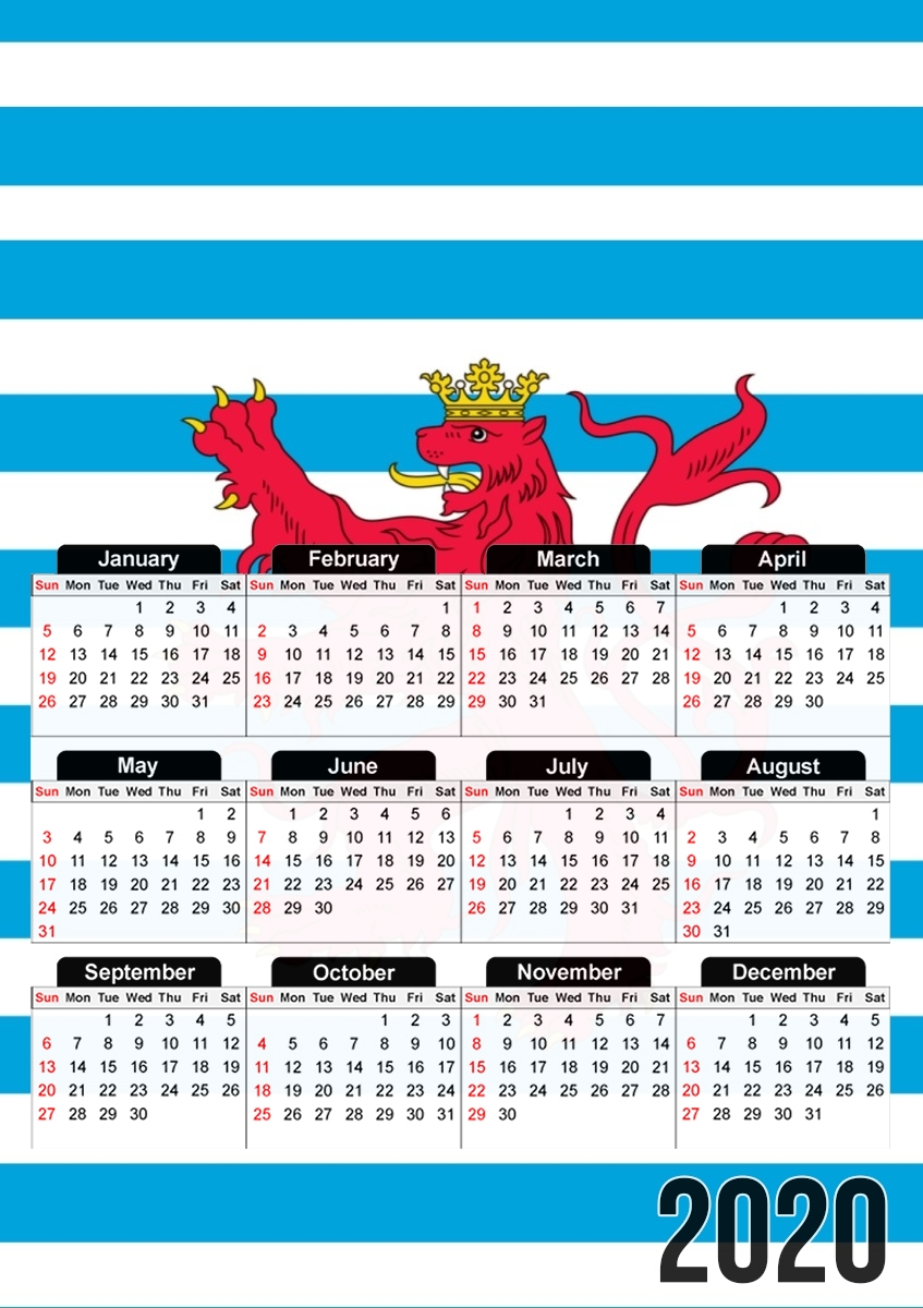  Armoiries du Luxembourg para A3 Photo Calendar 30x43cm