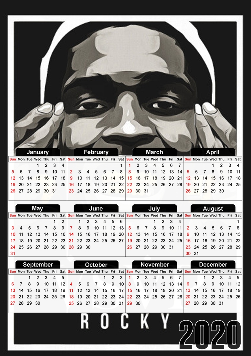  ASAP Rocky para A3 Photo Calendar 30x43cm