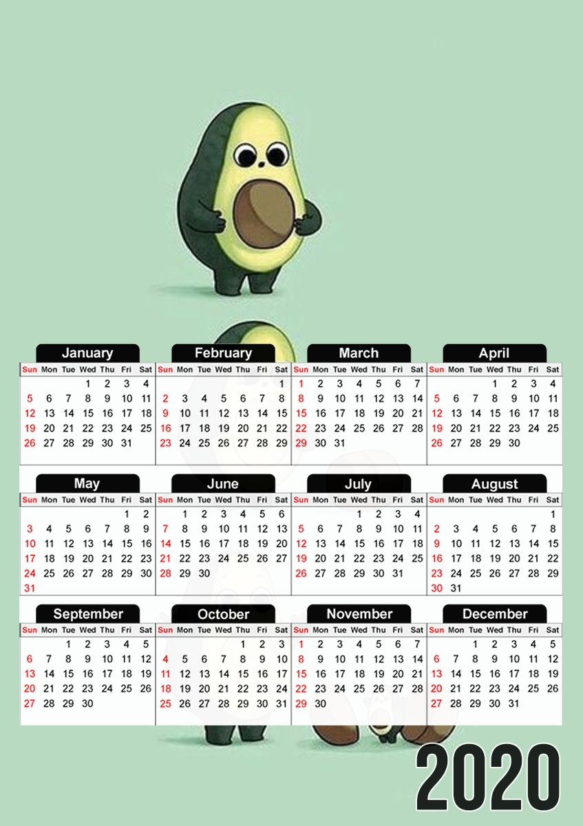  Avocado Born para A3 Photo Calendar 30x43cm