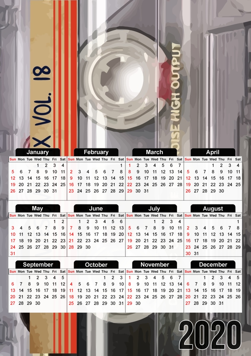  Awesome Mix Cassette para A3 Photo Calendar 30x43cm