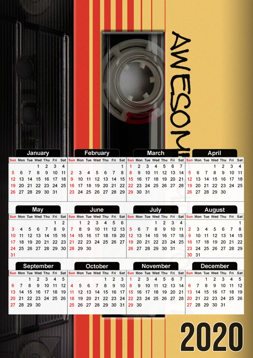  Awesome Mix Vol. 1 para A3 Photo Calendar 30x43cm