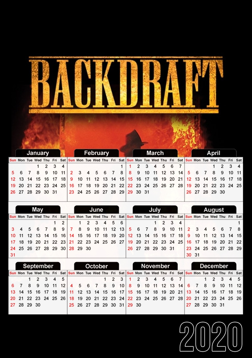  backdraft bombero para A3 Photo Calendar 30x43cm