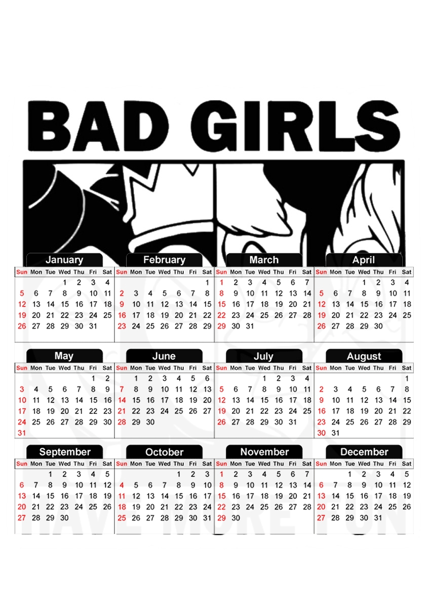  Bad girls have more fun para A3 Photo Calendar 30x43cm