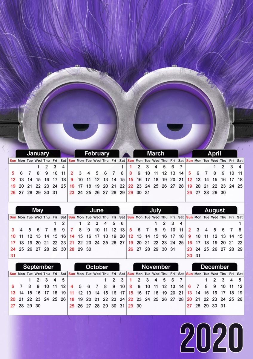  Bad Minion  para A3 Photo Calendar 30x43cm