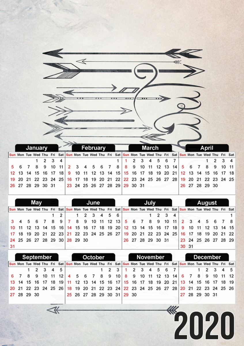  Barcode Wild Spirit para A3 Photo Calendar 30x43cm