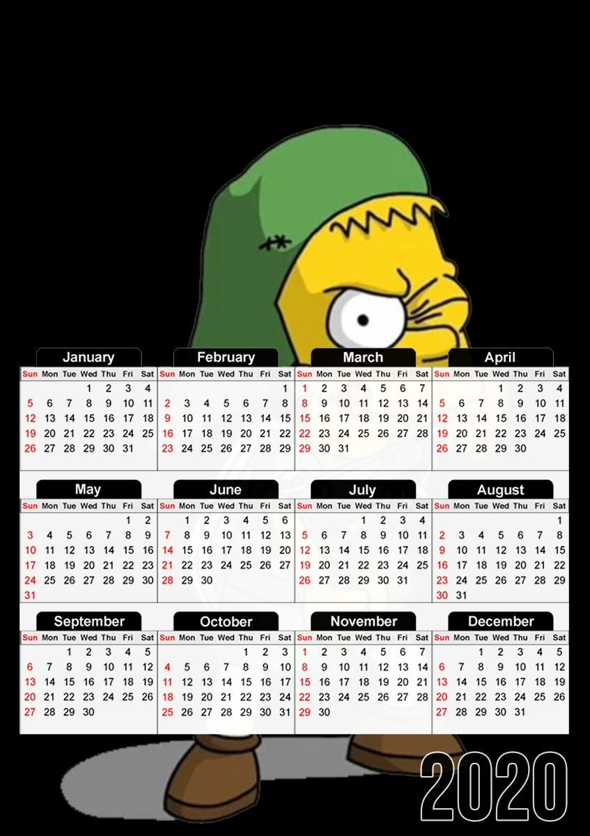  Bart X Link para A3 Photo Calendar 30x43cm