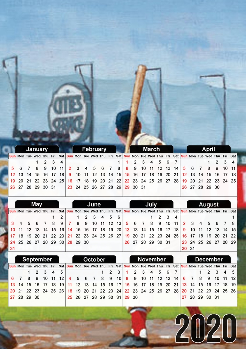  Baseball Painting para A3 Photo Calendar 30x43cm