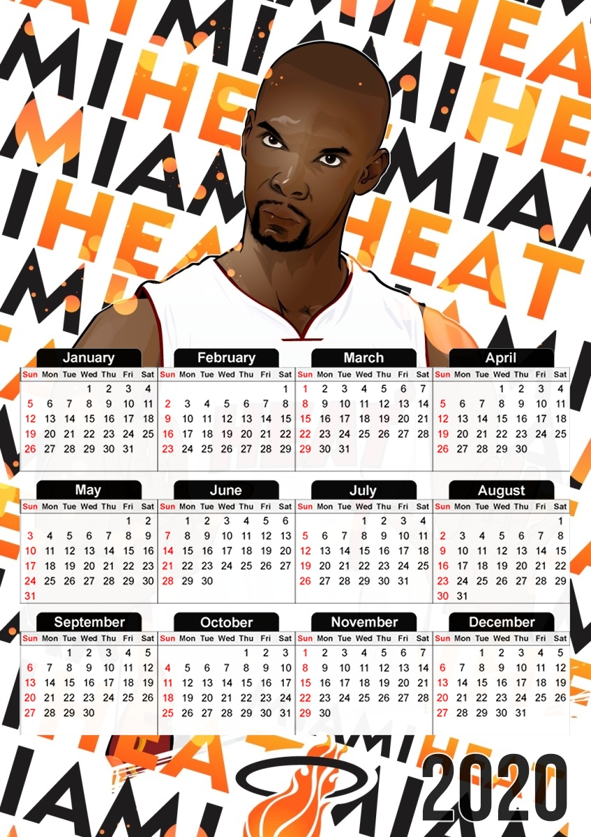  Basketball Stars: Chris Bosh - Miami Heat para A3 Photo Calendar 30x43cm