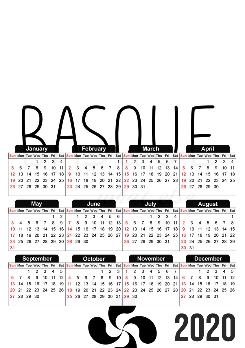  Basque What Else para A3 Photo Calendar 30x43cm