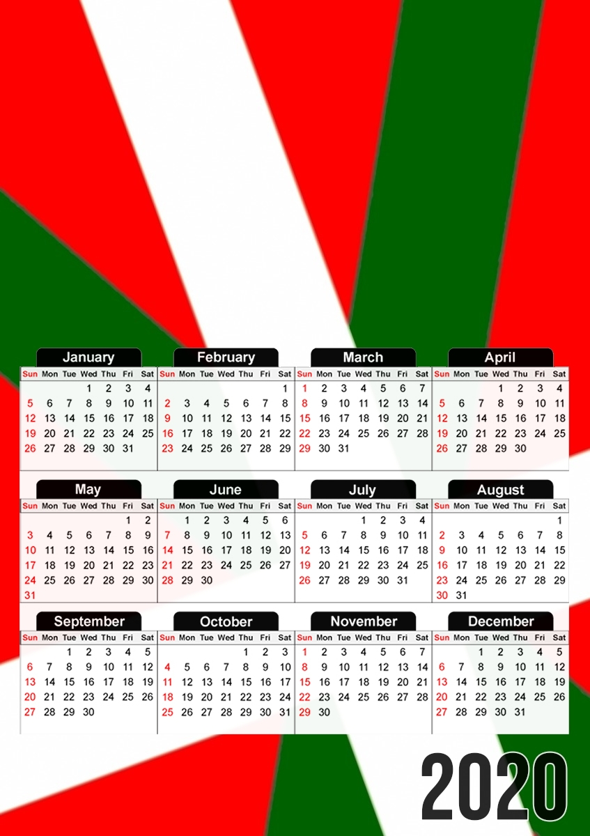  Basque para A3 Photo Calendar 30x43cm