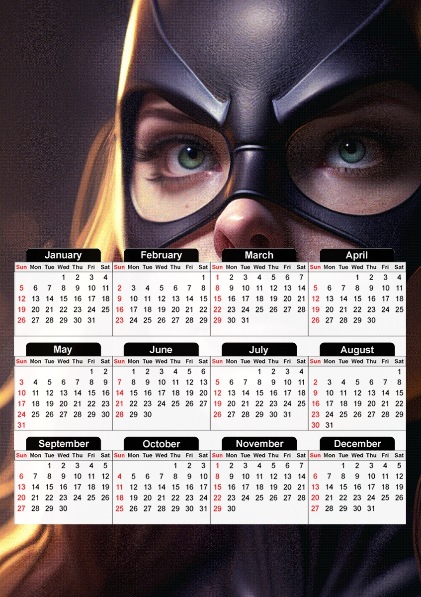  Batgirl para A3 Photo Calendar 30x43cm