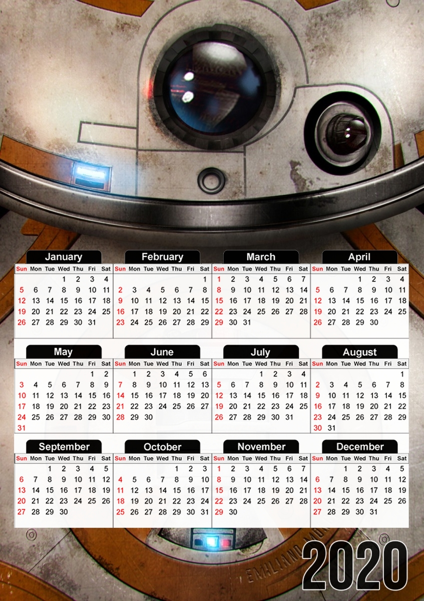  BB-8 para A3 Photo Calendar 30x43cm