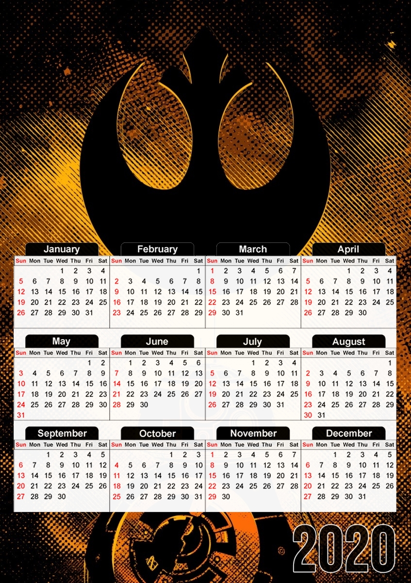  BB8 Art para A3 Photo Calendar 30x43cm