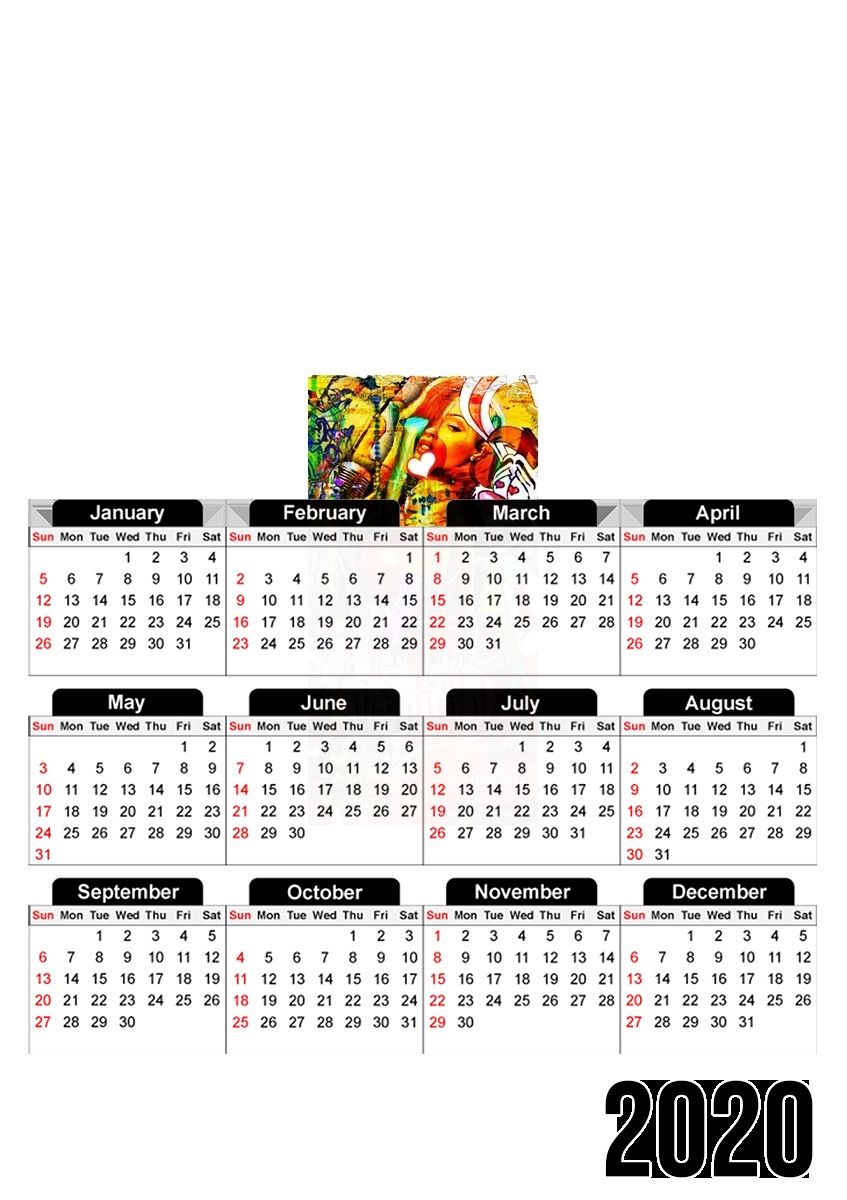  Be My Valentine Gift para A3 Photo Calendar 30x43cm