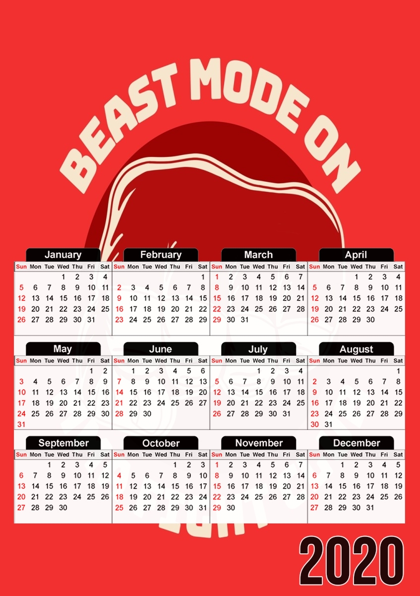  Beast MMA Fight Club para A3 Photo Calendar 30x43cm