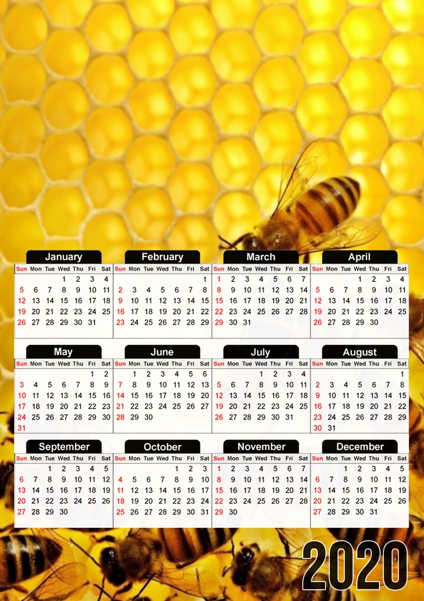  Abeja en colmena de miel para A3 Photo Calendar 30x43cm