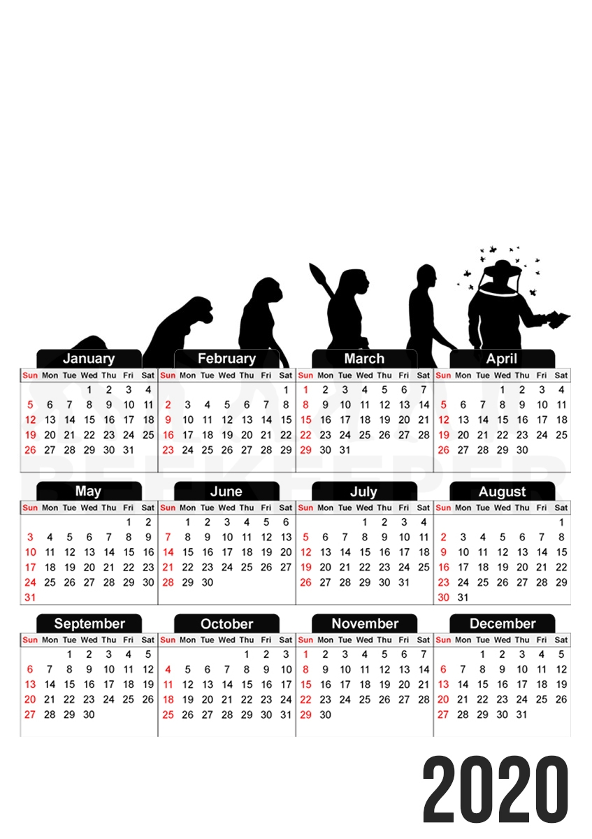  Beekeeper evolution para A3 Photo Calendar 30x43cm