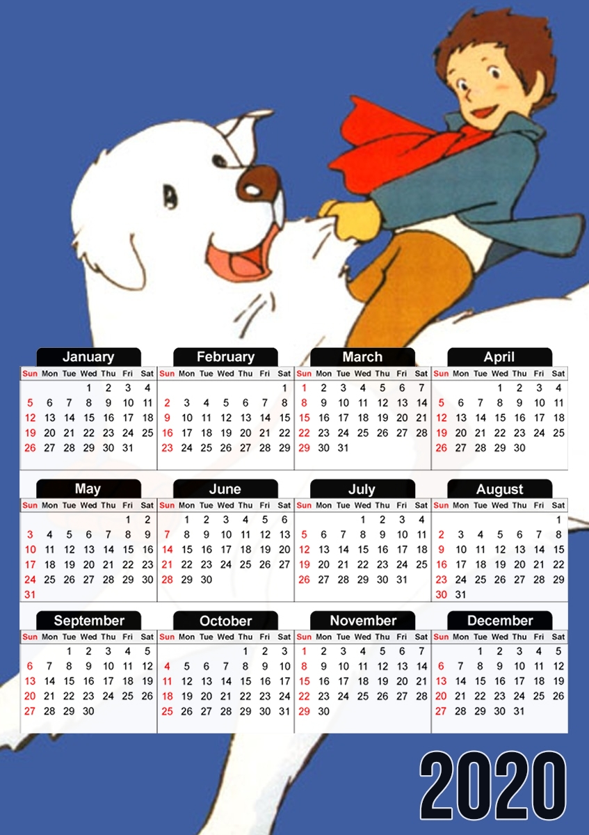  Belle et Sebastien para A3 Photo Calendar 30x43cm