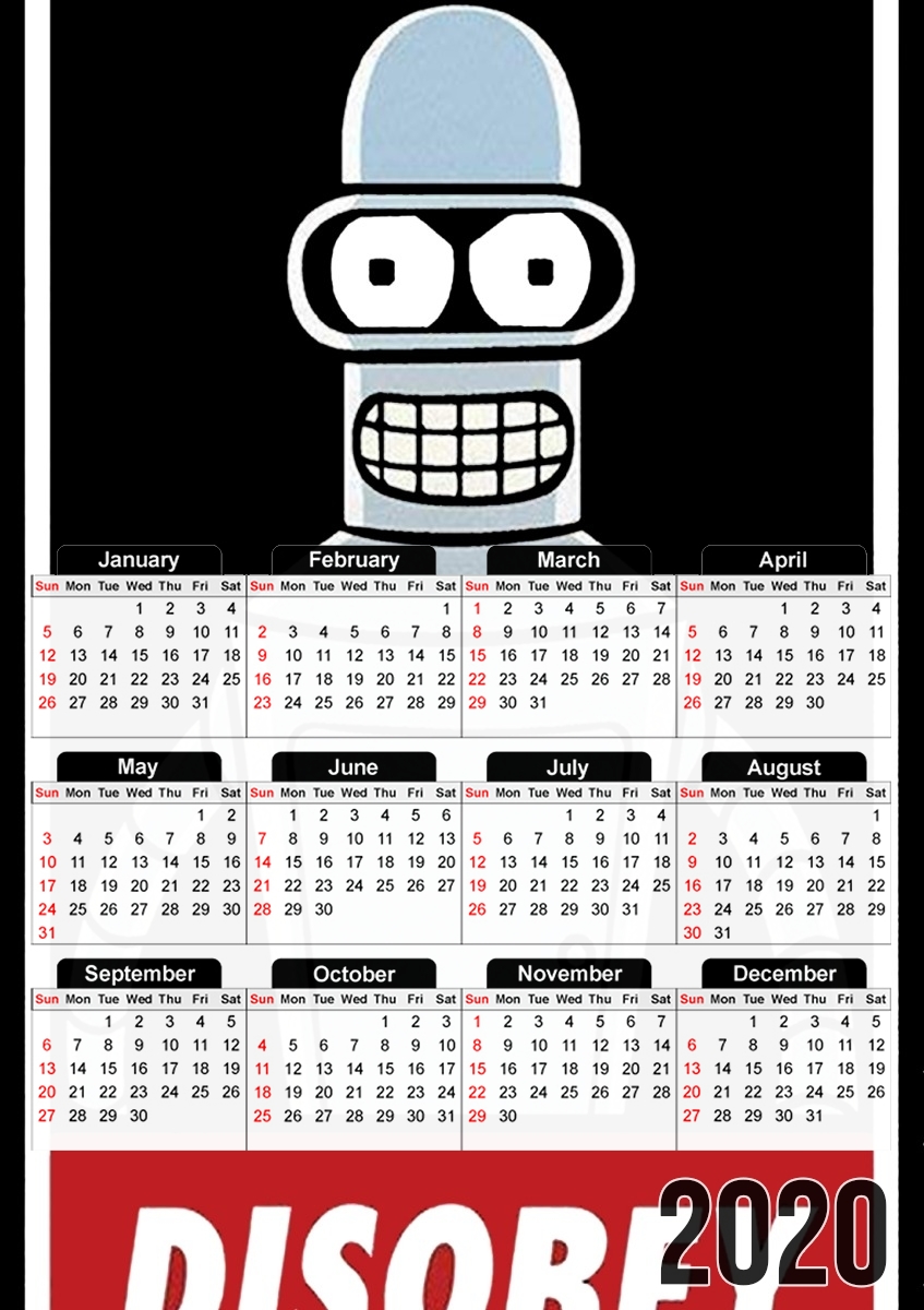  Bender Disobey para A3 Photo Calendar 30x43cm