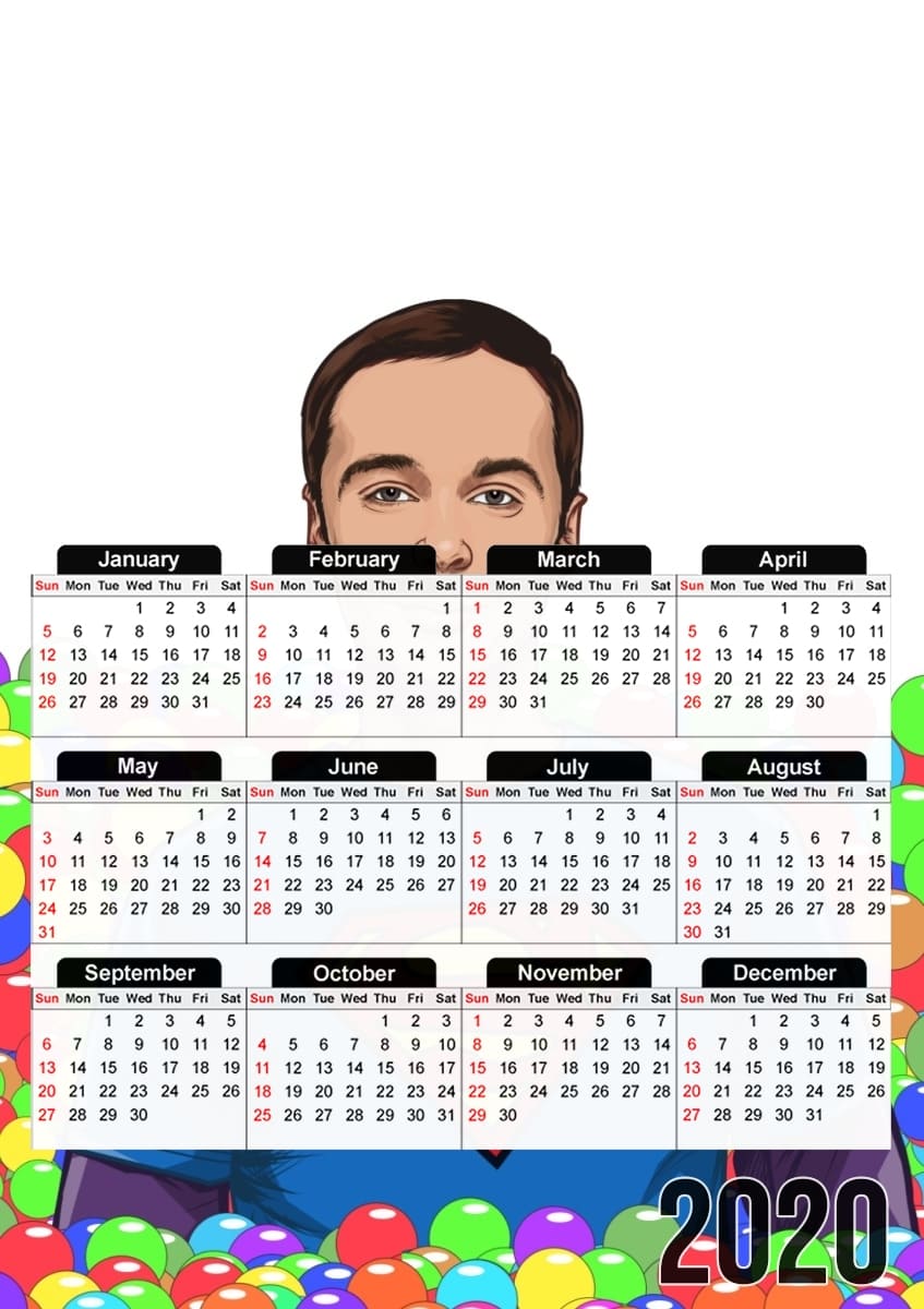  Big Bang Theory: Dr Sheldon Cooper para A3 Photo Calendar 30x43cm