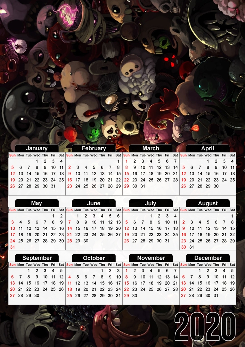  binding of isaac para A3 Photo Calendar 30x43cm