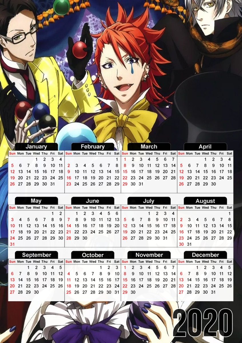  Black Butler Fan Art para A3 Photo Calendar 30x43cm