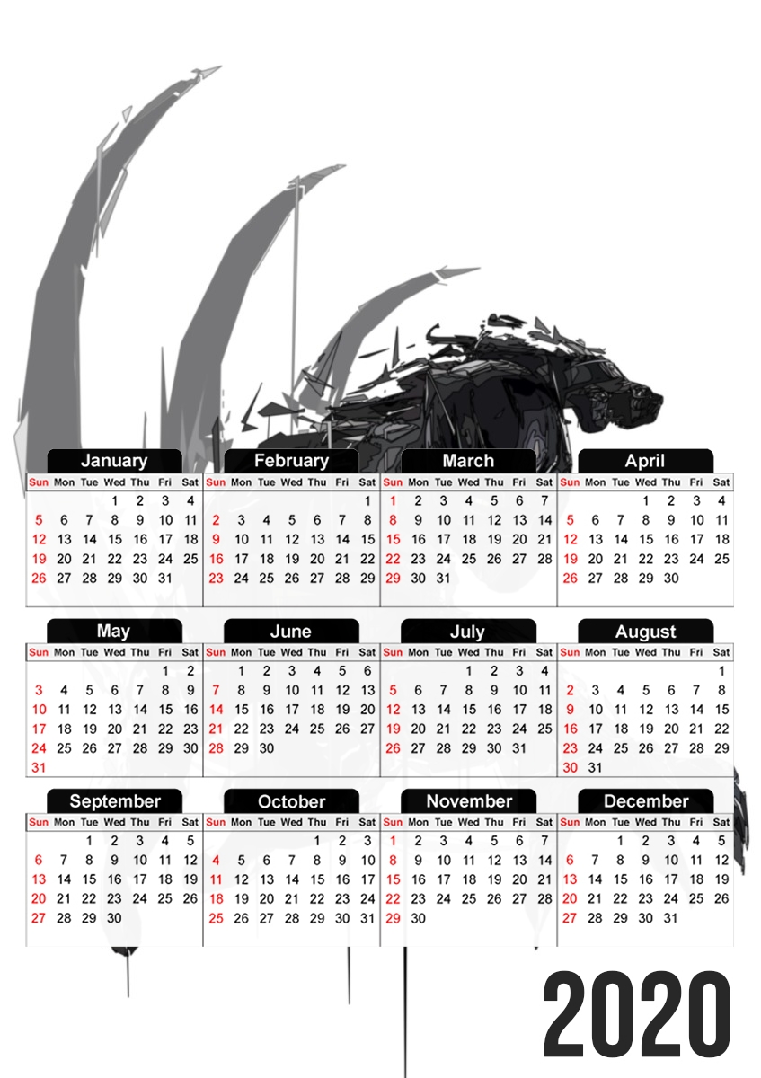  Black Panther claw para A3 Photo Calendar 30x43cm